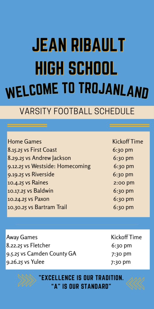 Varsity Football Schedule Graphic