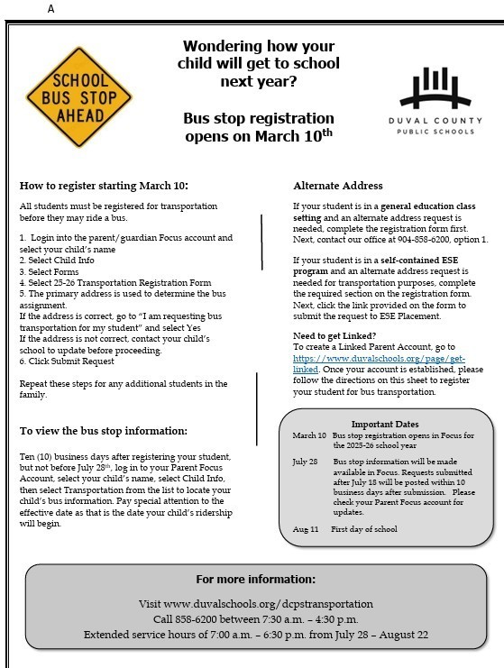 BUS Must Register to ride