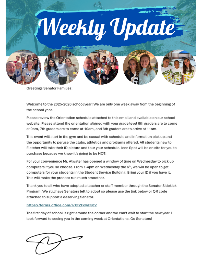 FMS Weekly Update 08/03