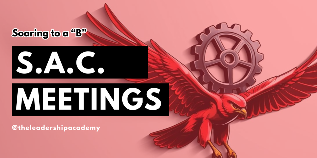 Falcon Graphic with "S.A.C. meetings title"