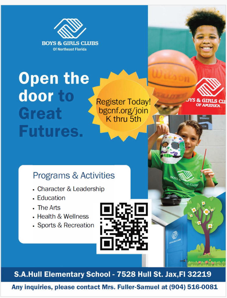 Boys and Girls Club Enrollment Flyer