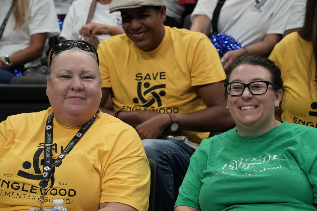 Teachers at Back to School Bash