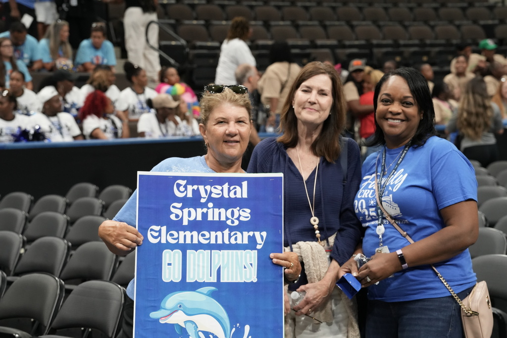 Teachers at Back to School Bash