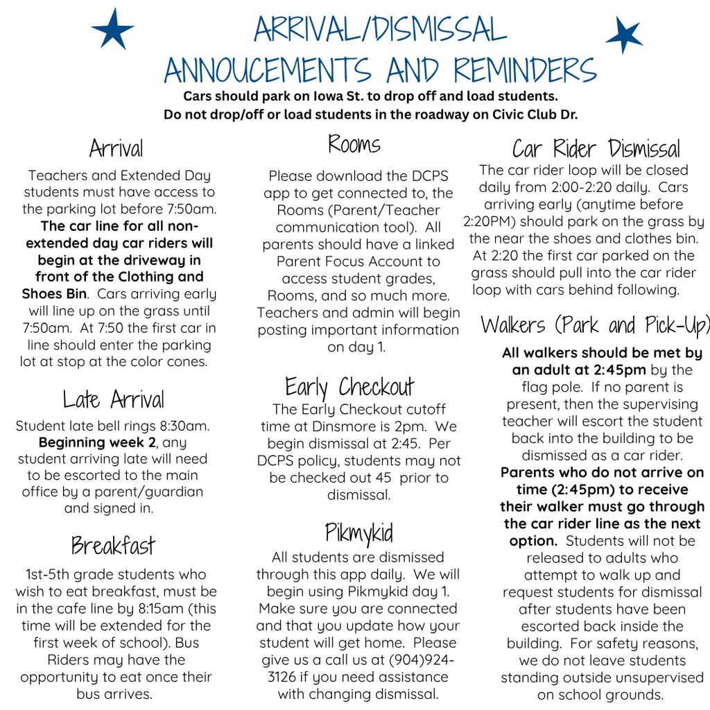 Important Beginning of year information