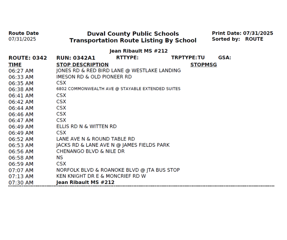 JRMS 2025 BUS ROUTE 0342