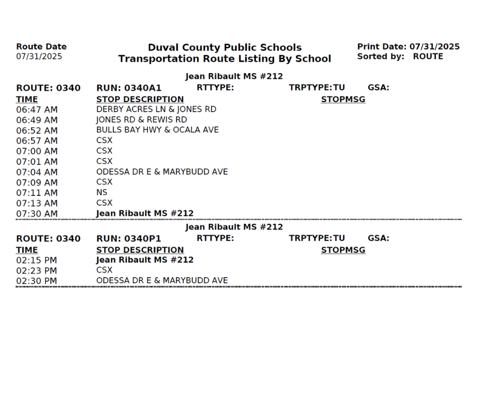 JRMS 2025 BUS ROUTE 0340