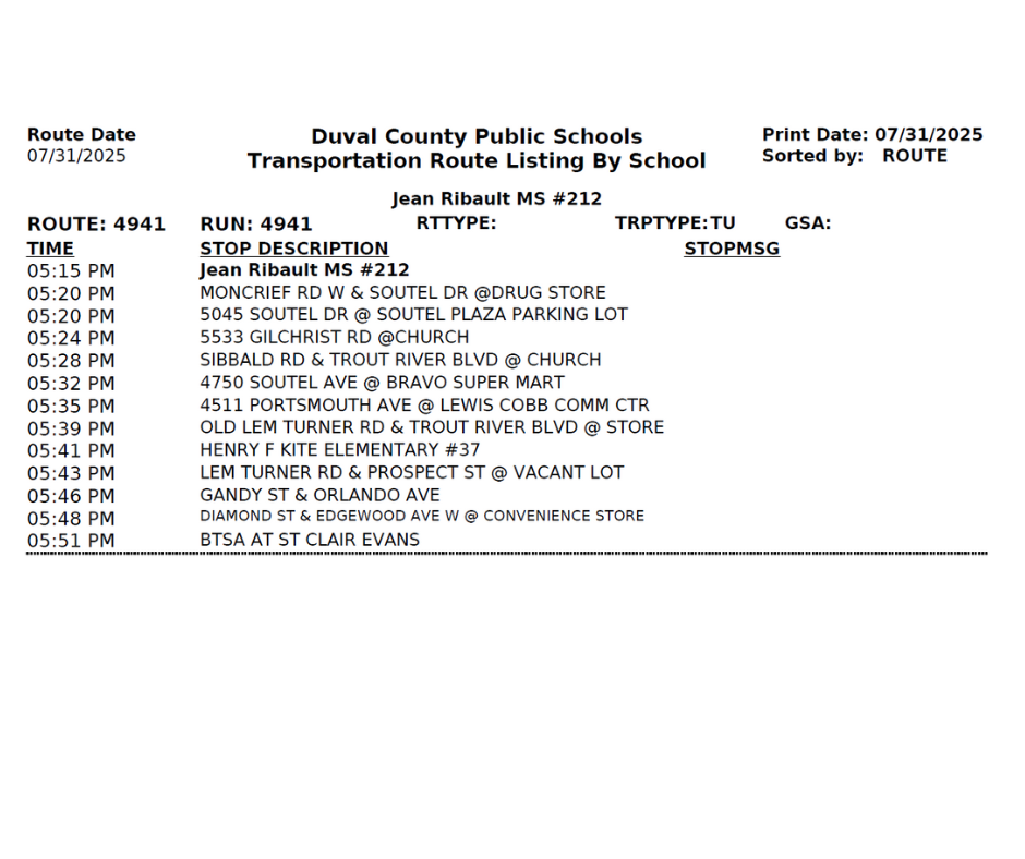 JRMS 2025 BUS ROUTE 4941