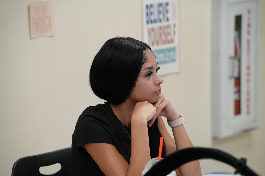 Students learning in class