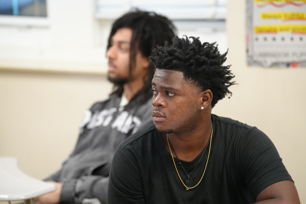 Students learning in class