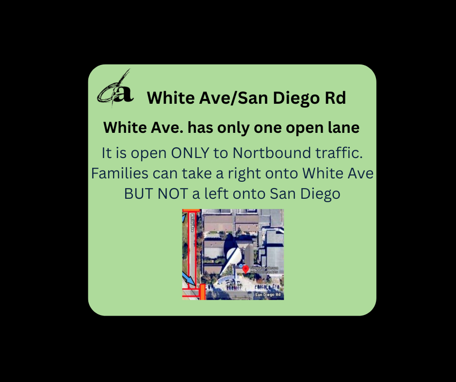 White Ave and San Diego intersection information