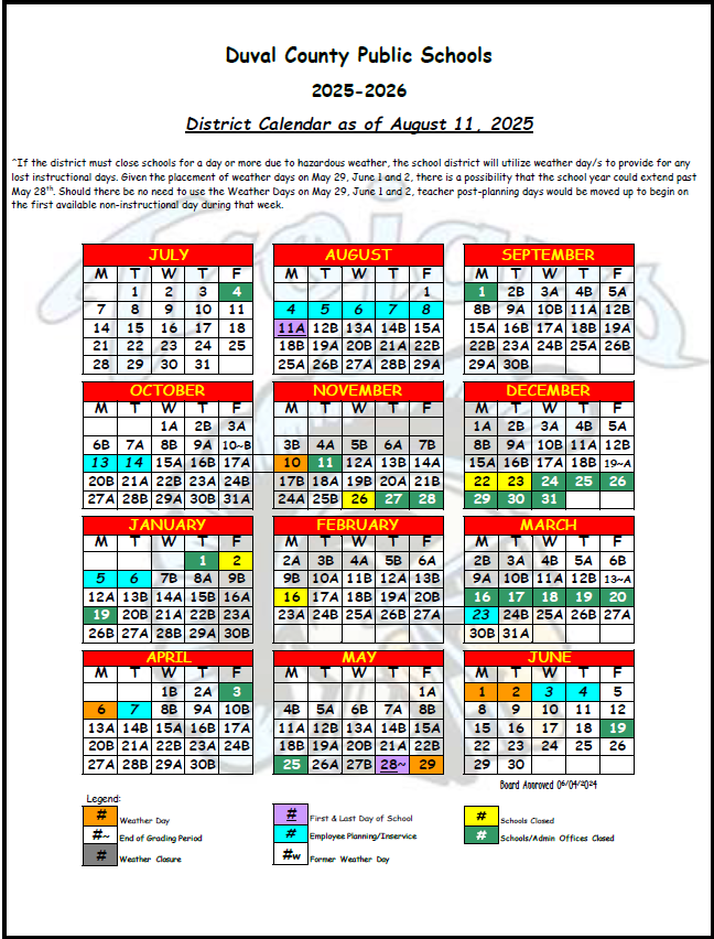 DCPS A/B Day School Calendar