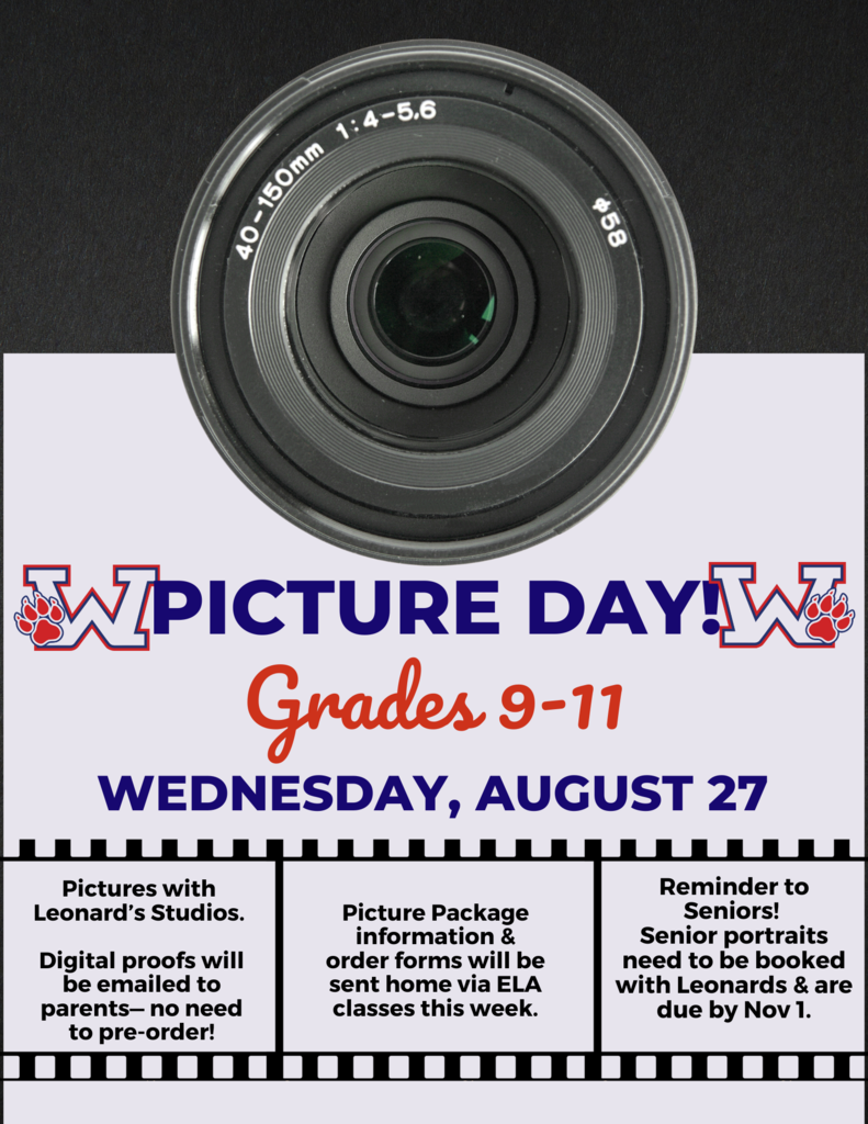 Picture Day- Grades 9-11