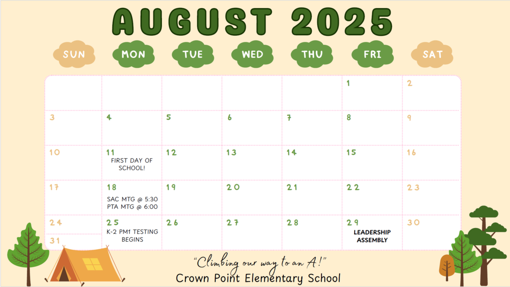 August calendar
