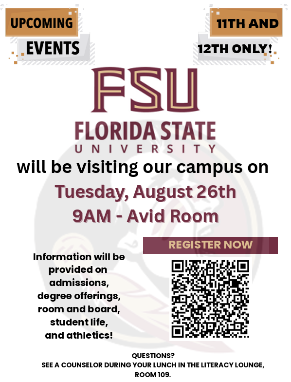 FSU Flyer for 8/26