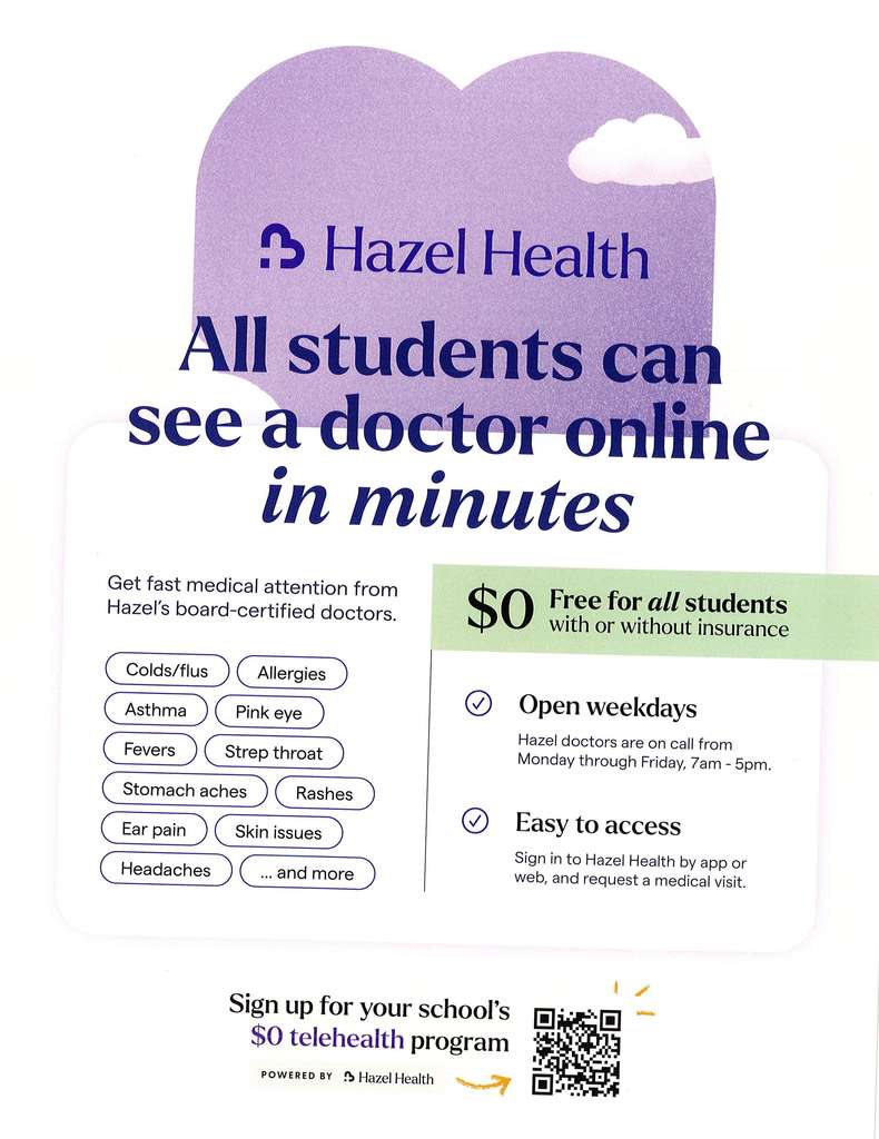 Hazel Health is free for all DCPS students! Enroll in minutes!