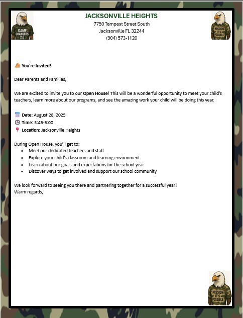 Open House Flyer