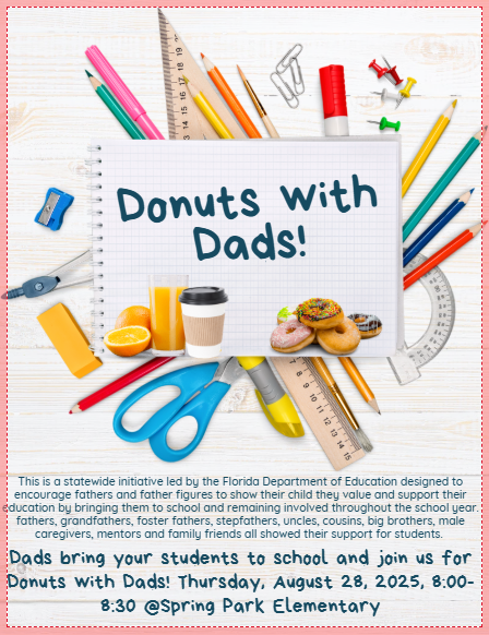 Donuts With Day - English flyer