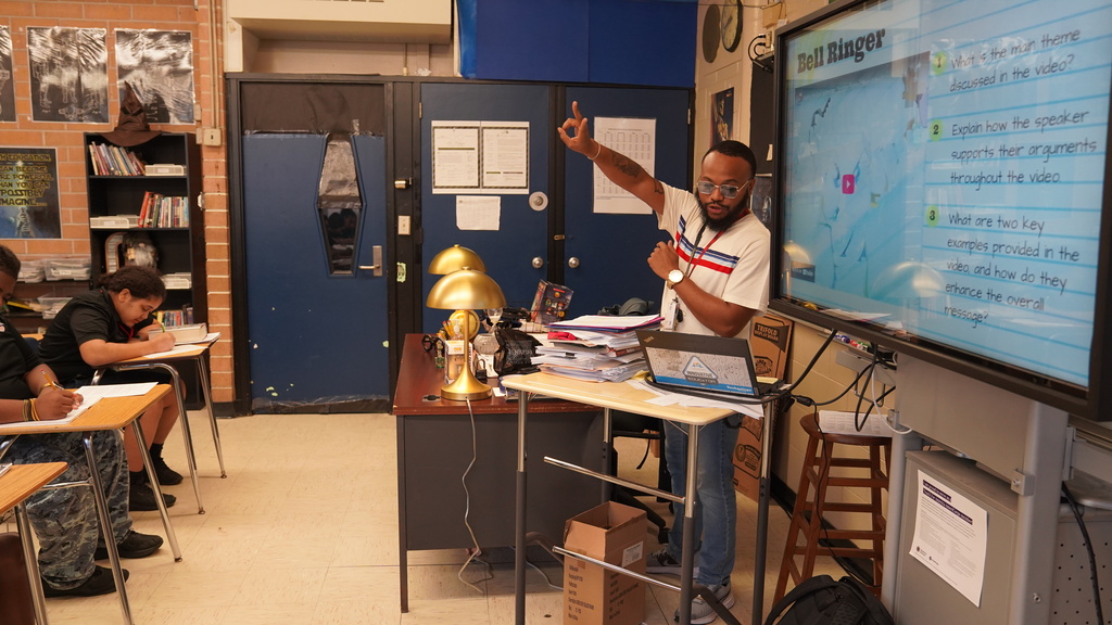 Terrance Rodgers teaching at Joseph Stilwell Military Academy of Leadership