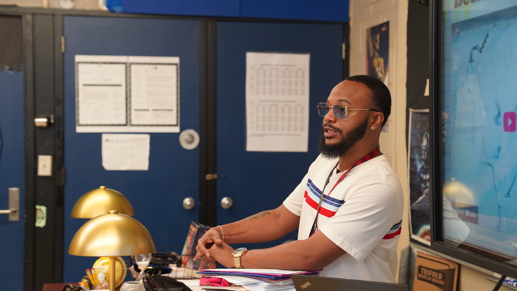Terrance Rodgers teaching at Joseph Stilwell Military Academy of Leadership