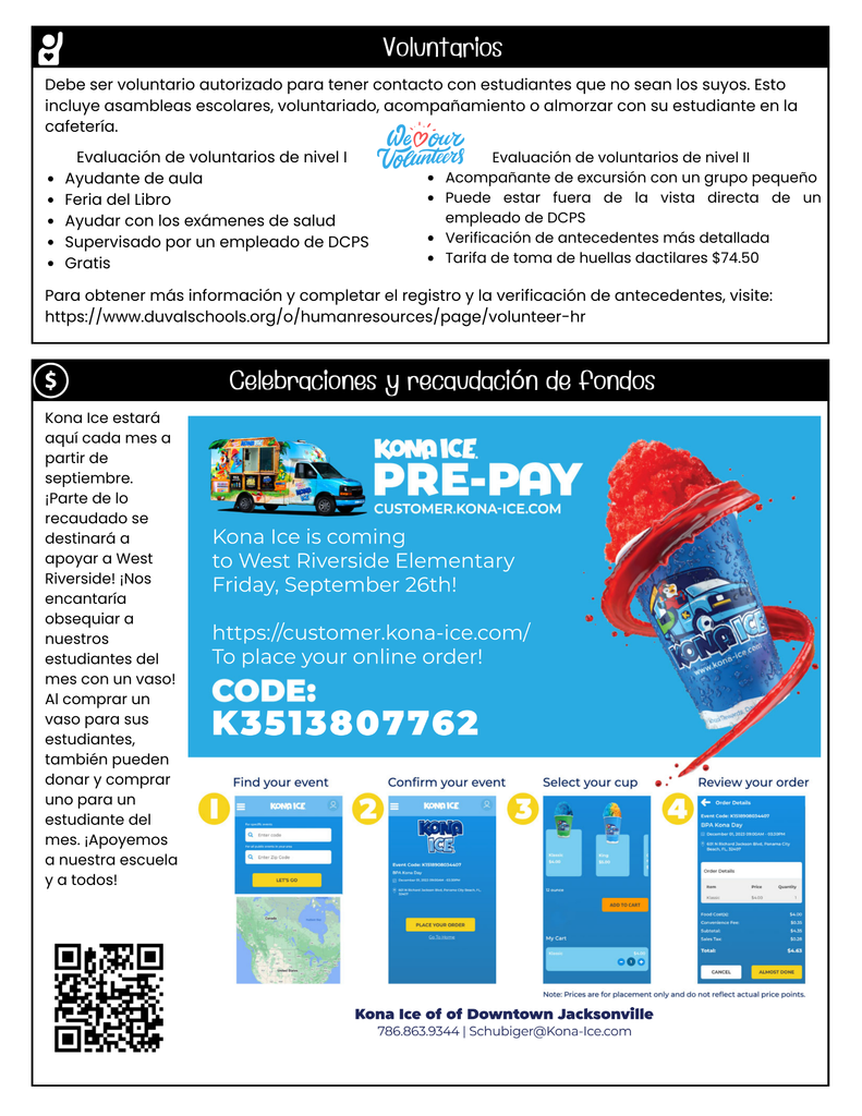 Weekly Bulletin page 2 Spanish