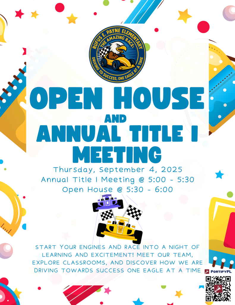 Open House and Annual Title I Meeting September 4, 2025 from 5:00 - 6:30