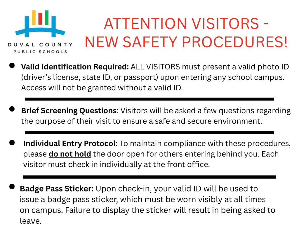 NEW safety procedures!