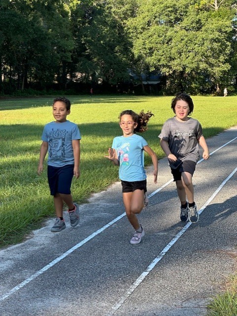 2nd graders in PE