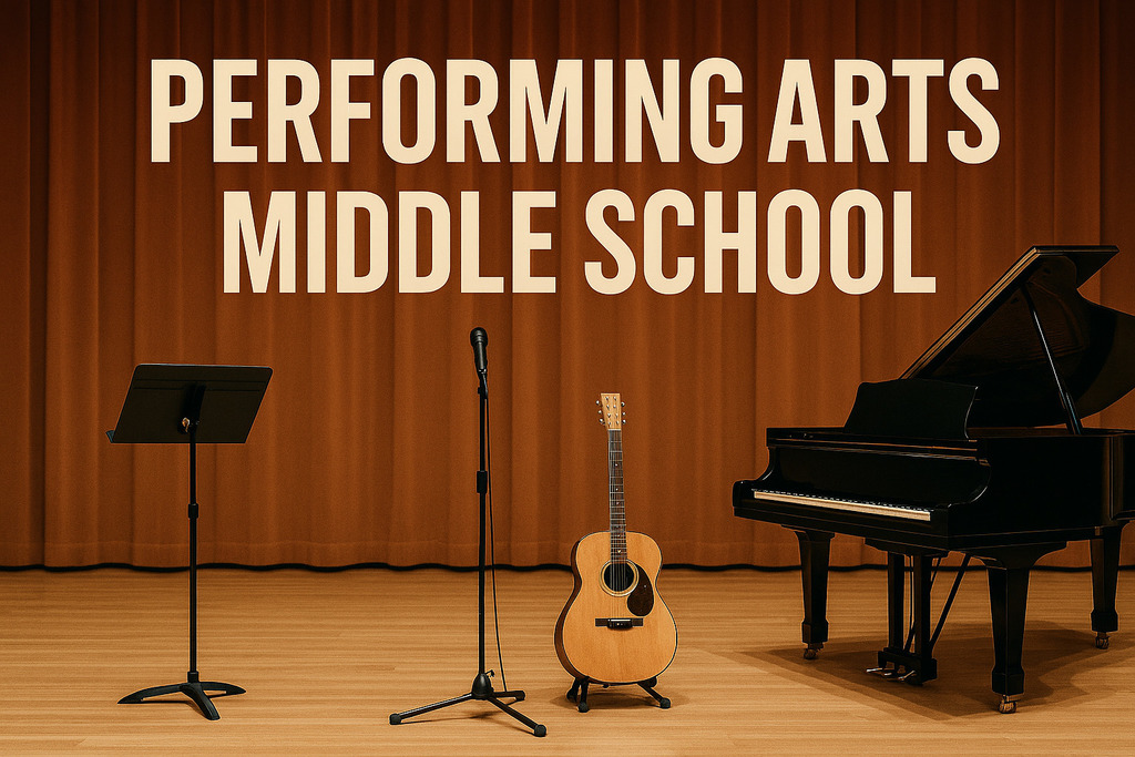 Performing Arts Middle School; images of intruments