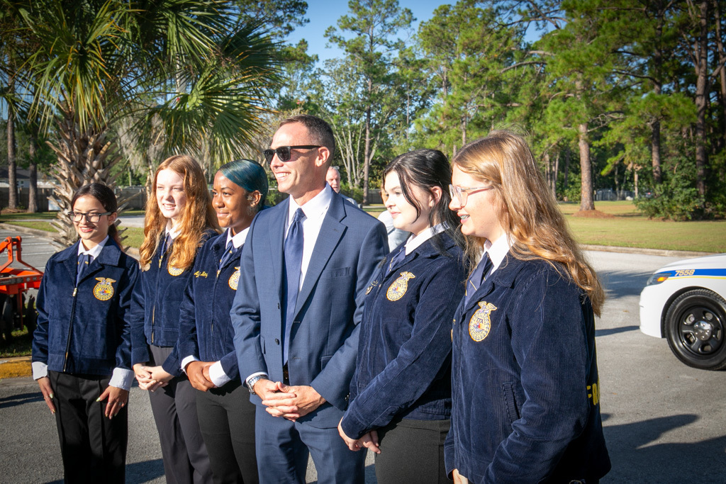 FFA Students with CTE Chancellor Dr. O'Farrell