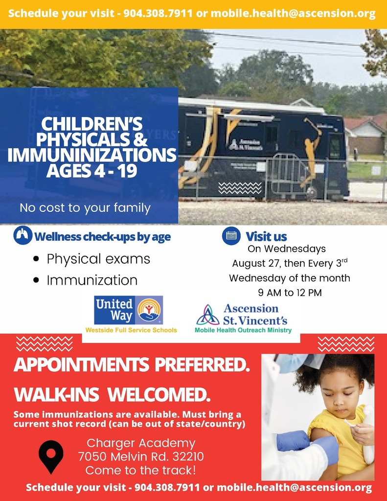 Free Physicals and Immunizations Flyer