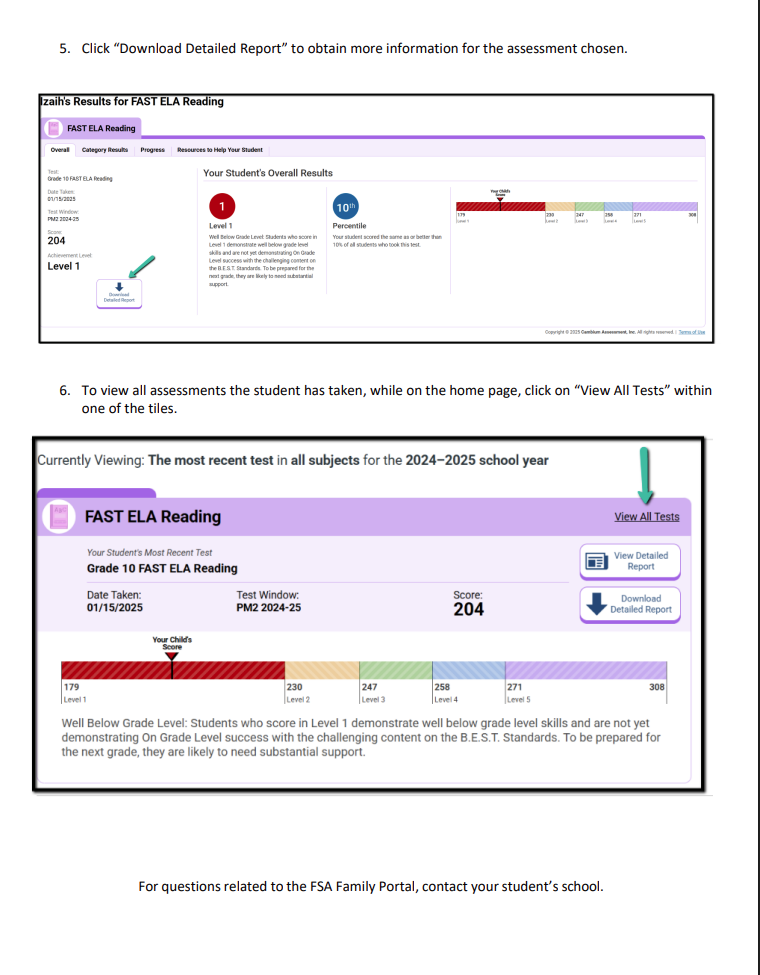 State Testing Family Portal