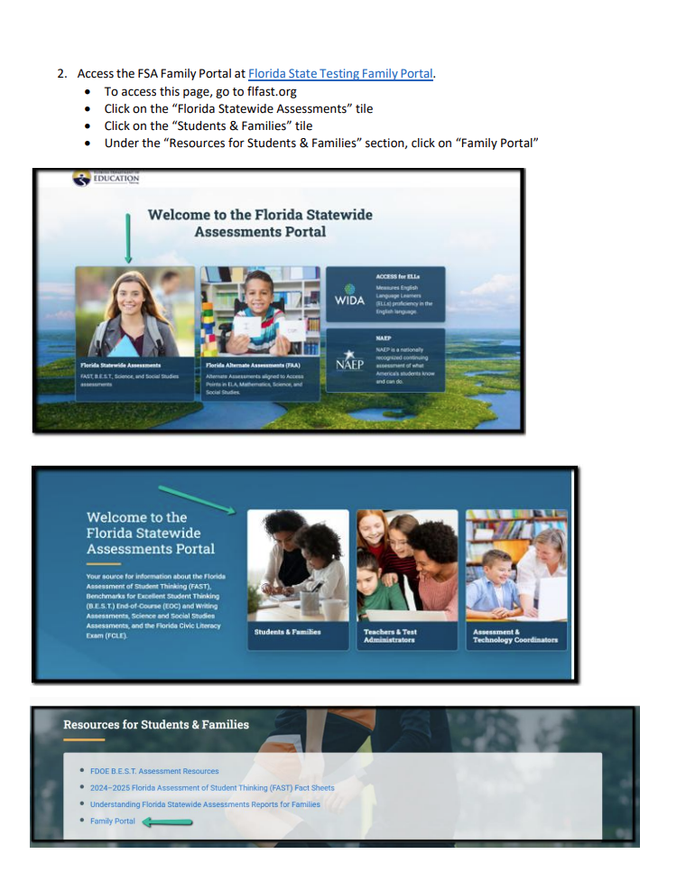 State Testing Family Portal