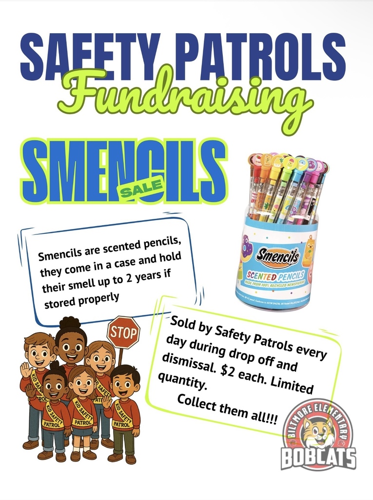 flyer with pictures of pencils, text, and pictures of children