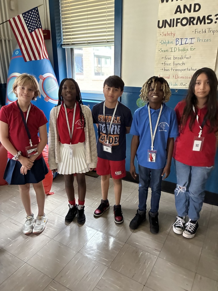 Students in red, white, and blue