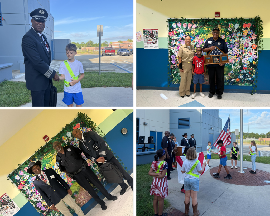 Various images from Chaffee Trail Elemetnary's Everyday Heroes Celebration