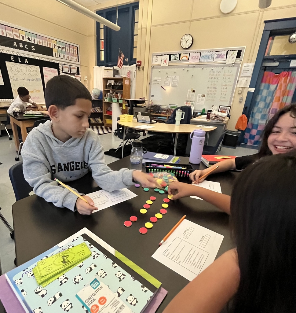 Students using math tools