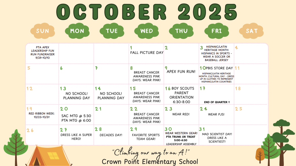 October calendar