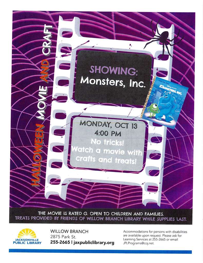 Movie & Crafts Oct. 13