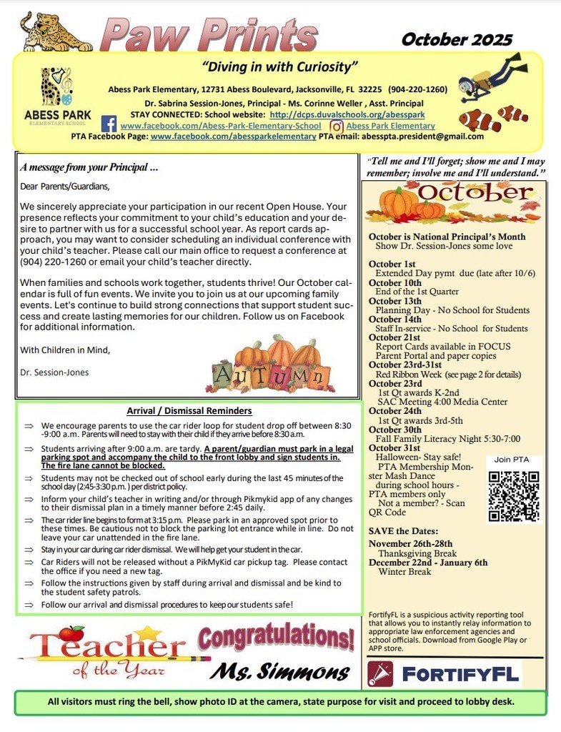 October newsletter