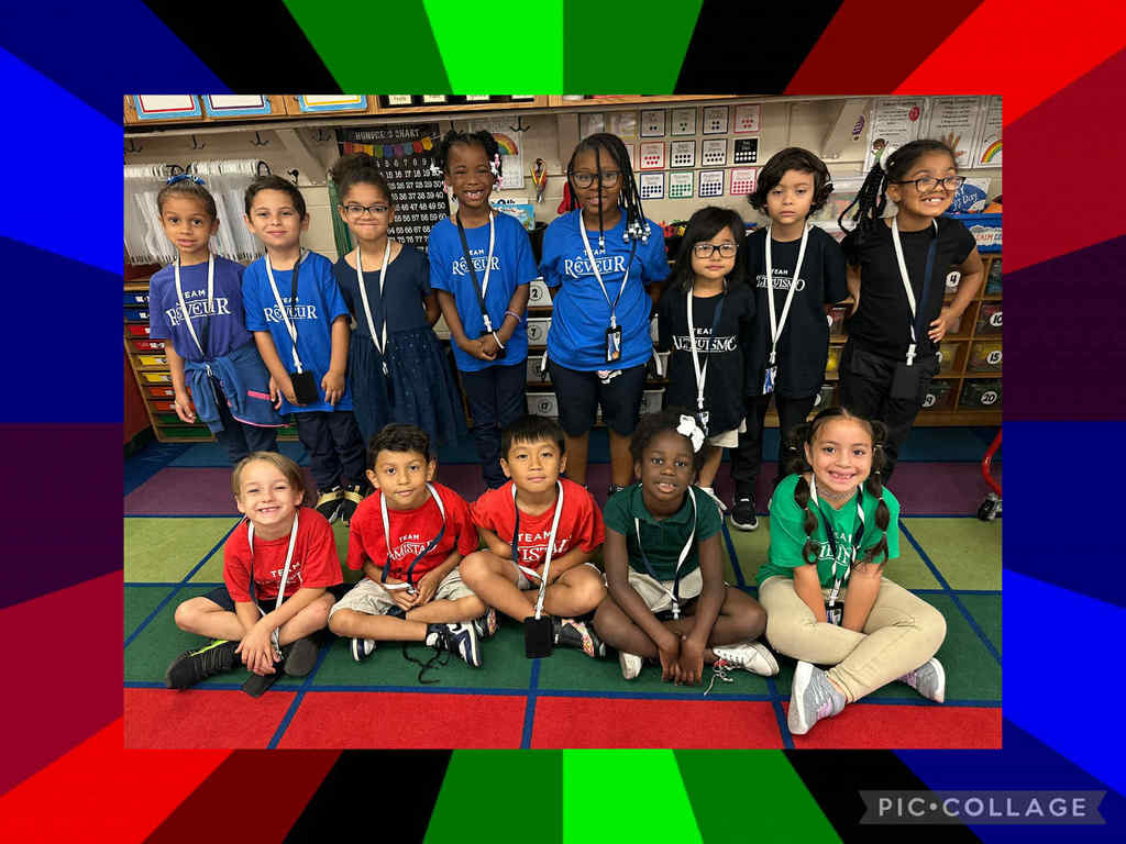 Ms. Affatato's 1st Grade students (House/Team Shirt Day) Oct 2nd