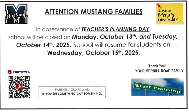 Teacher’s Planning Day