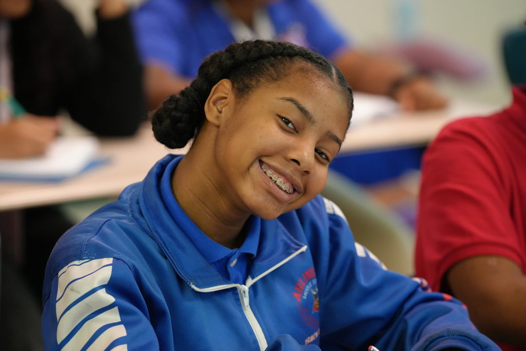 Student Learning in Civic Class at Arlington Middle School