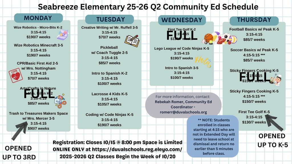Comm Ed Revised Schedule