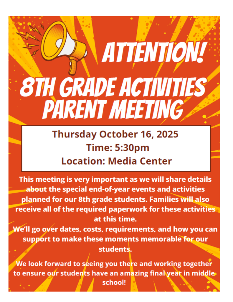 8th grade Parent Meeting