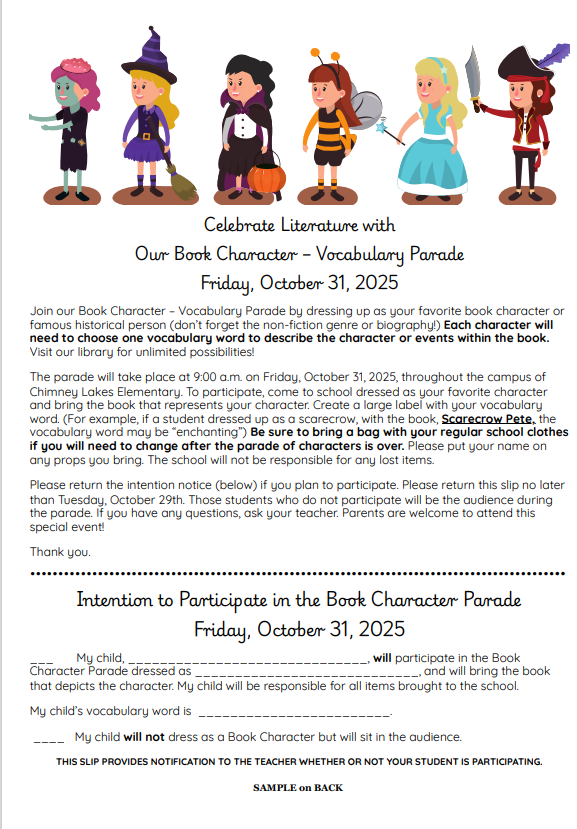 book character parade