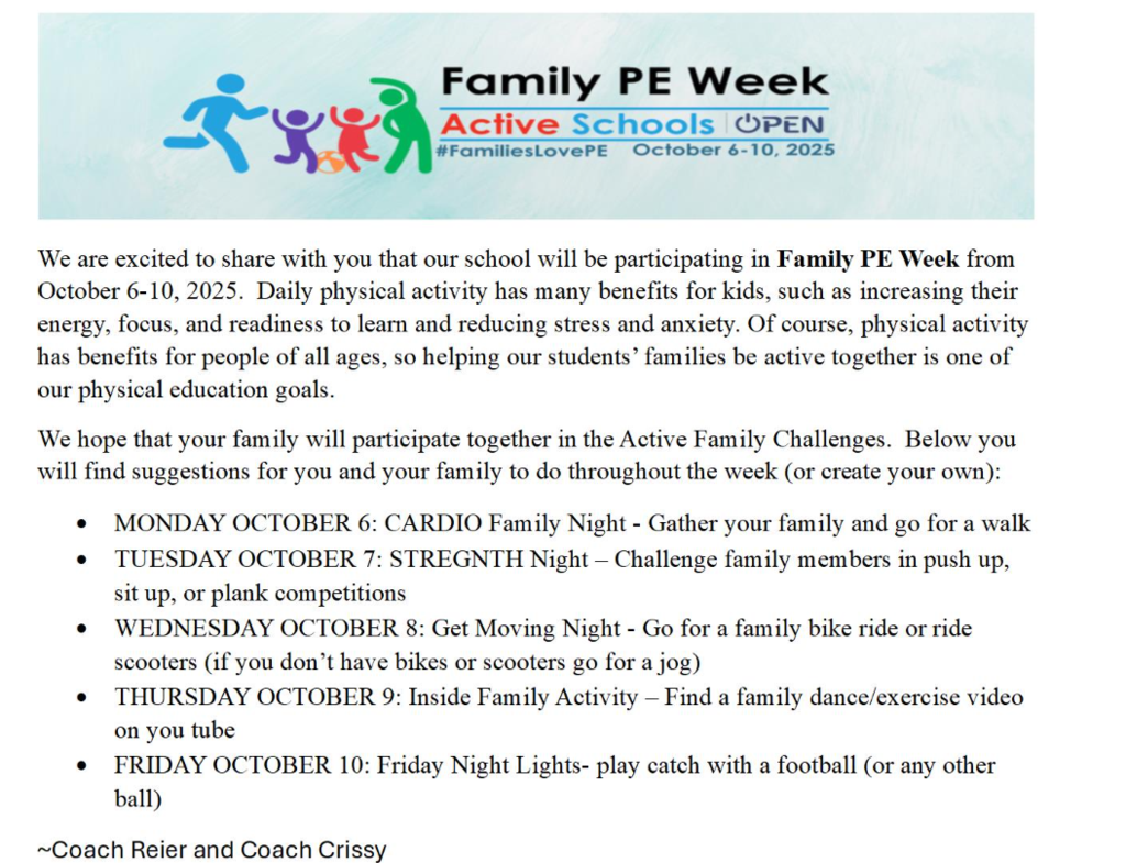 Family PE Week