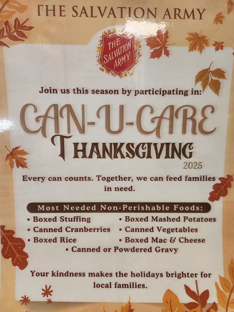 Salavation army food drive