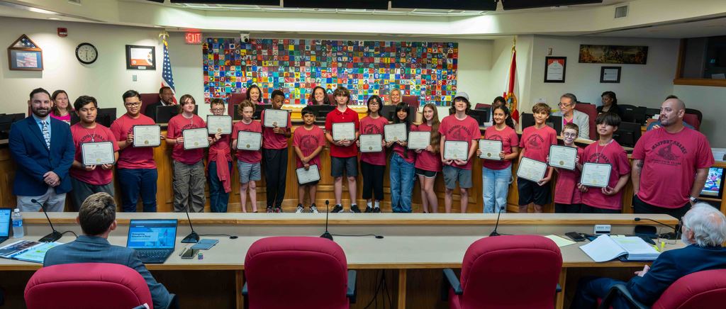 Mayport Coastal Sciences Middle Robotics Club students