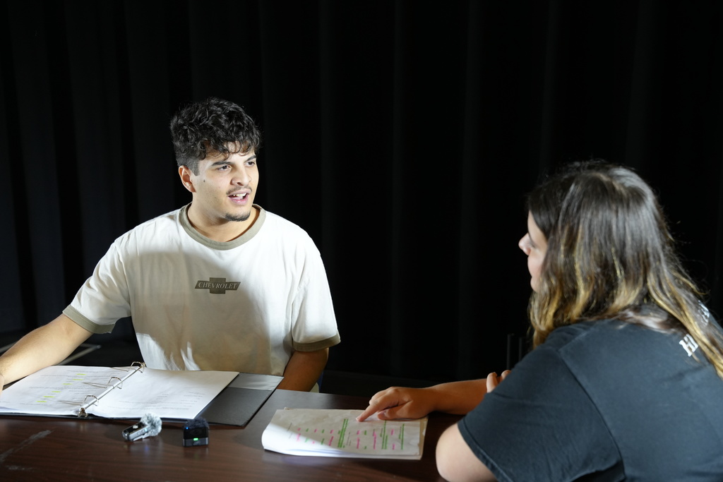 Theatre Students practicing lines