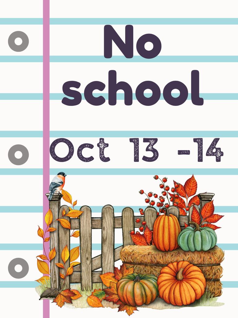 flyer with picture of pumpkins and a fence